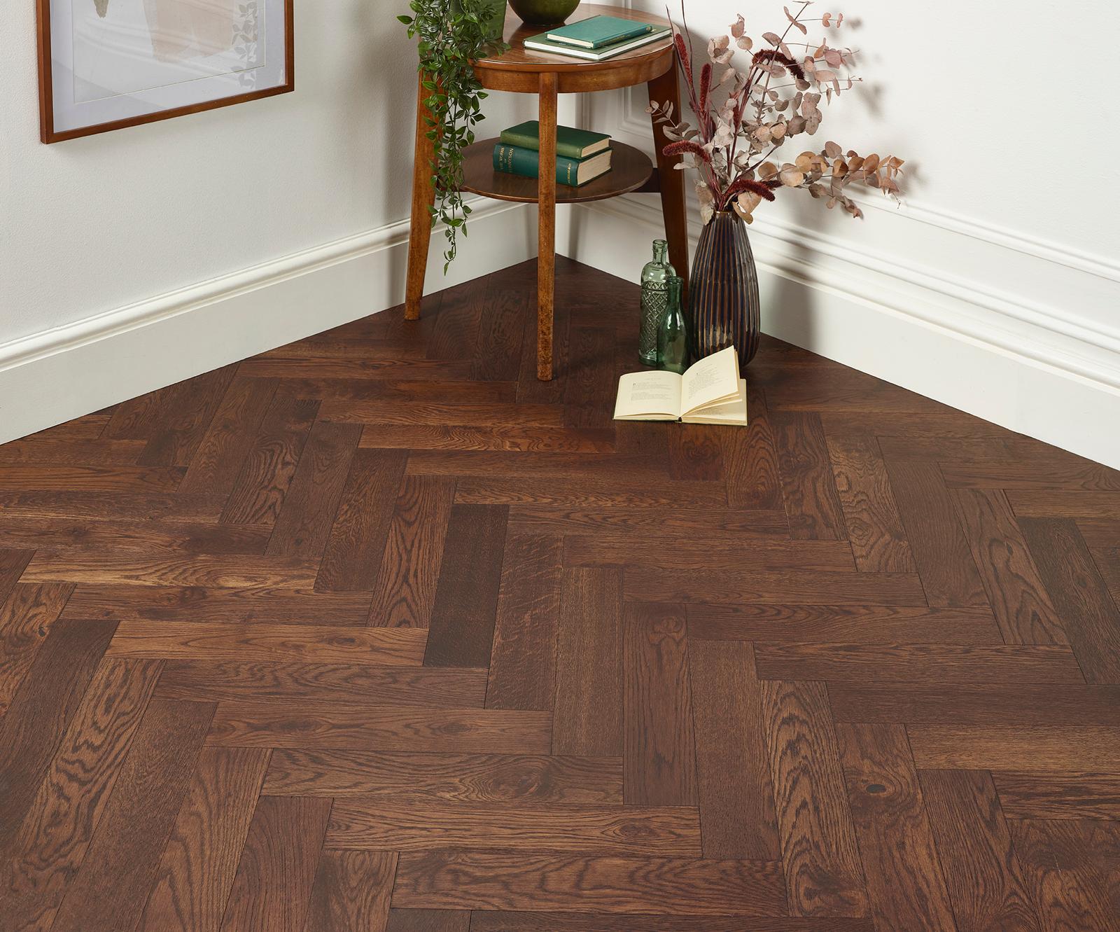 Dark Smoked Oak Herringbone