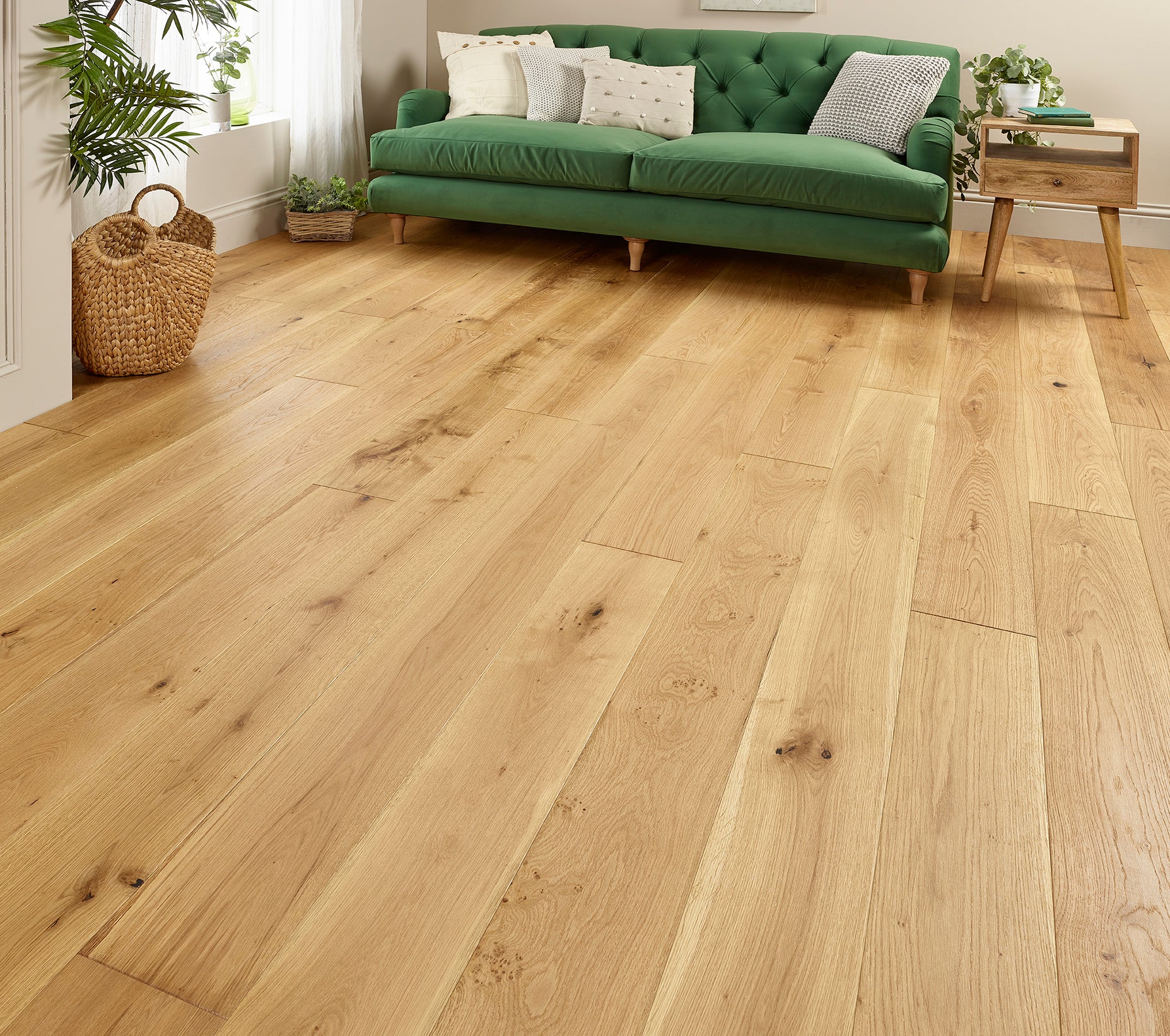 Natural Oak Wide Brushed Oiled
