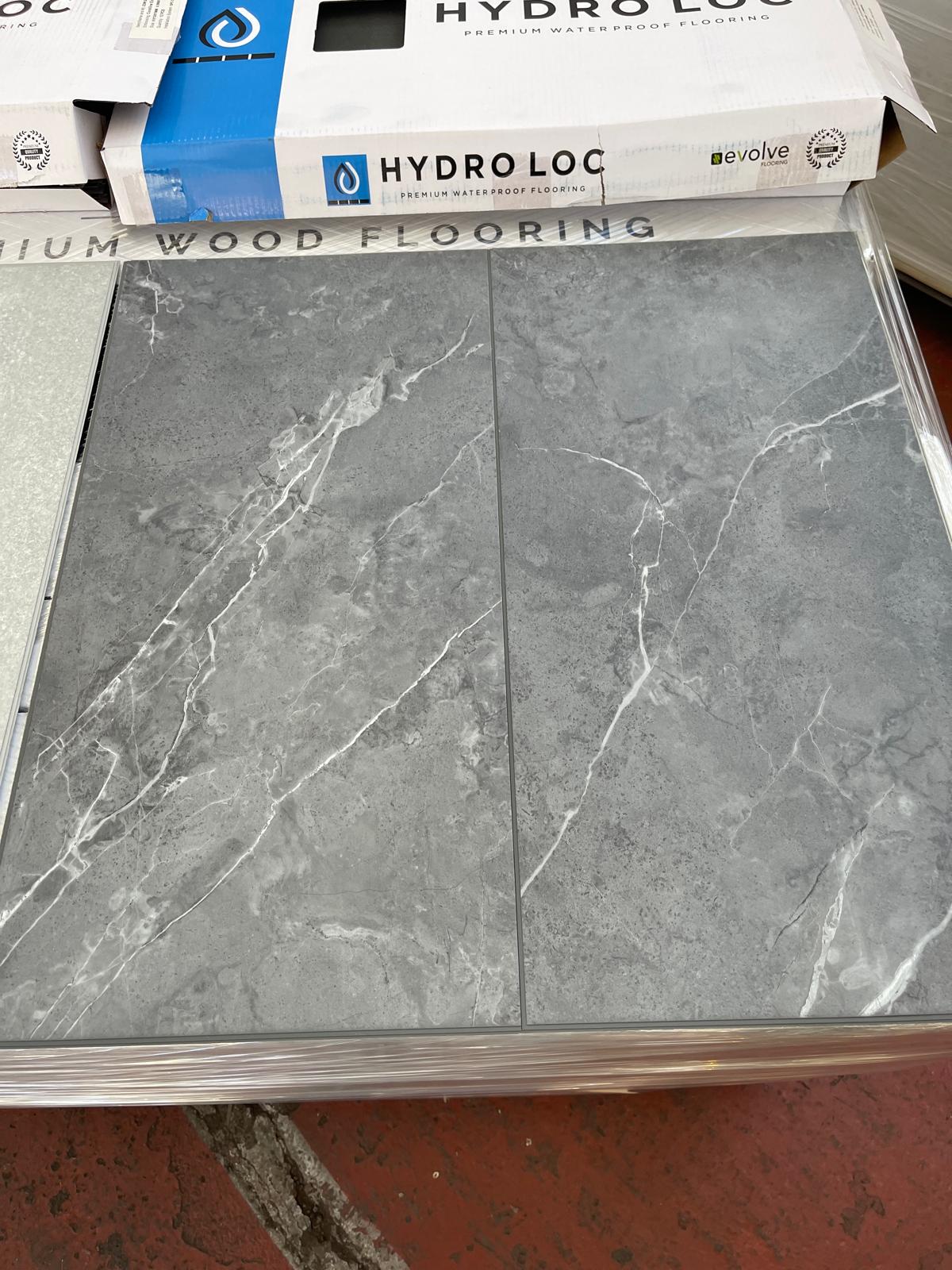 Dark Grey Marble SPC Rigid Core Click Vinyl Tile