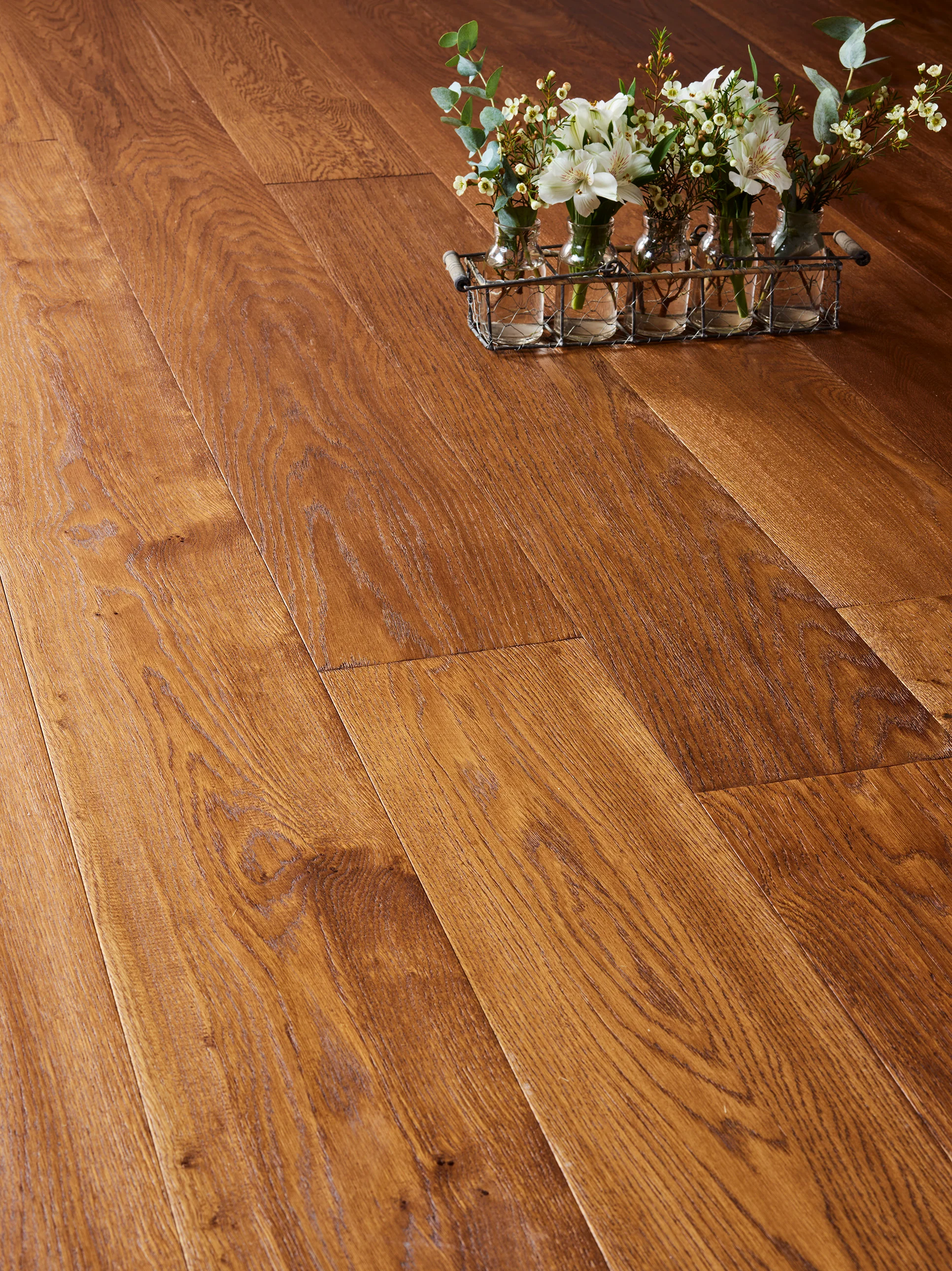 French Oak Rustic Cognac Stained Plank