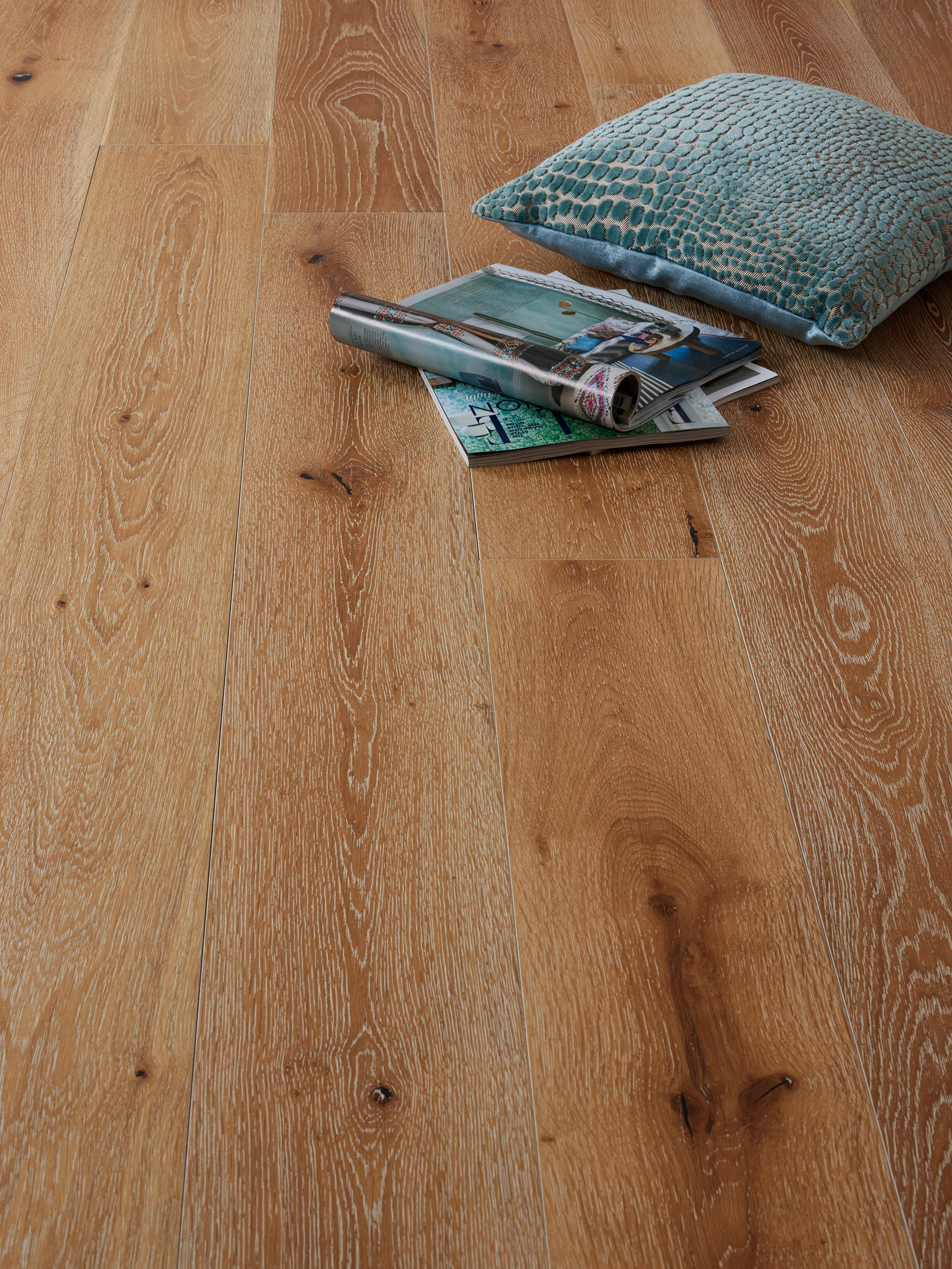 French Oak Rustic Plus Lime Grained Plank - Image 3