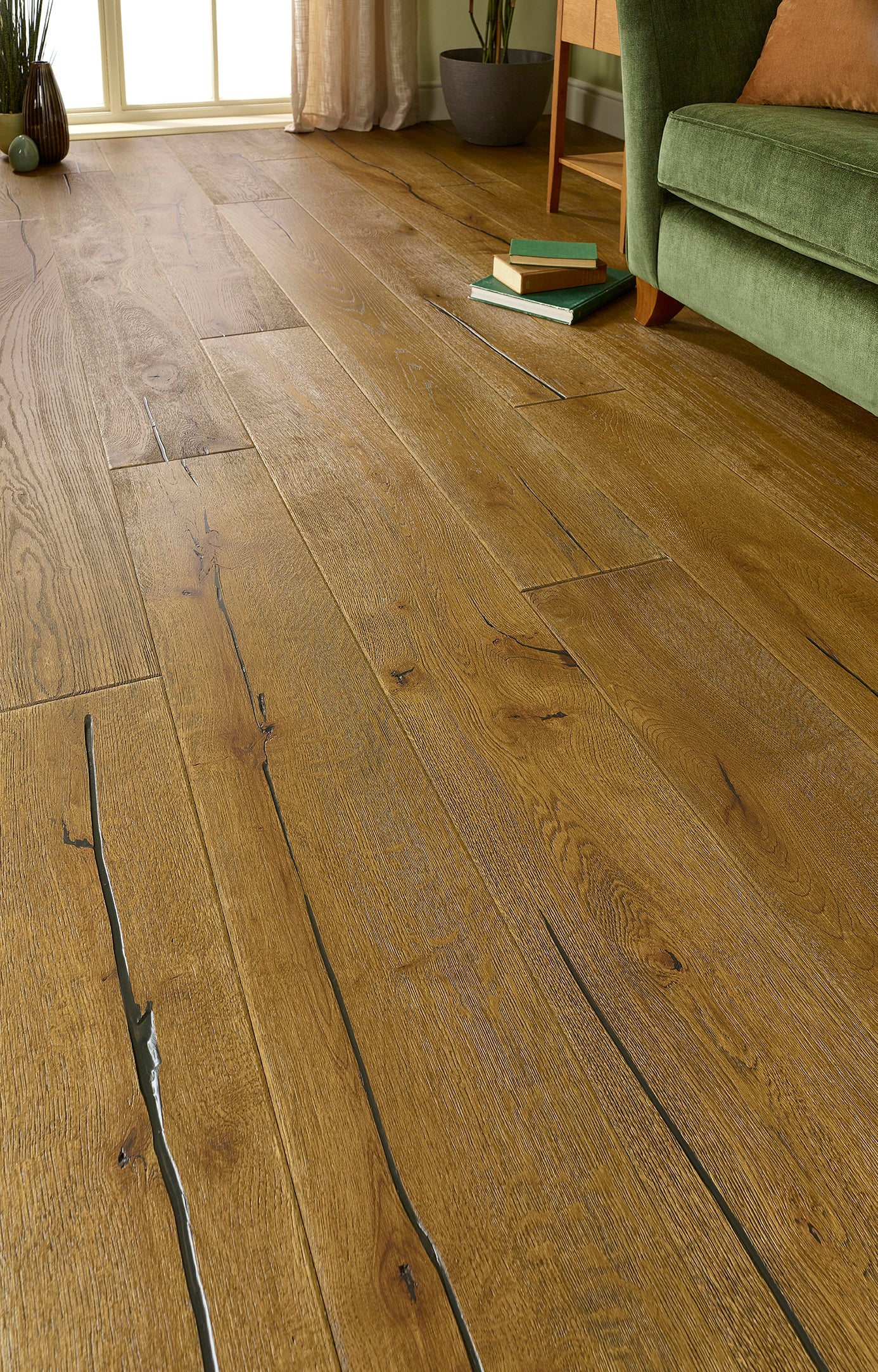Golden Distressed Oak Plank - Image 3