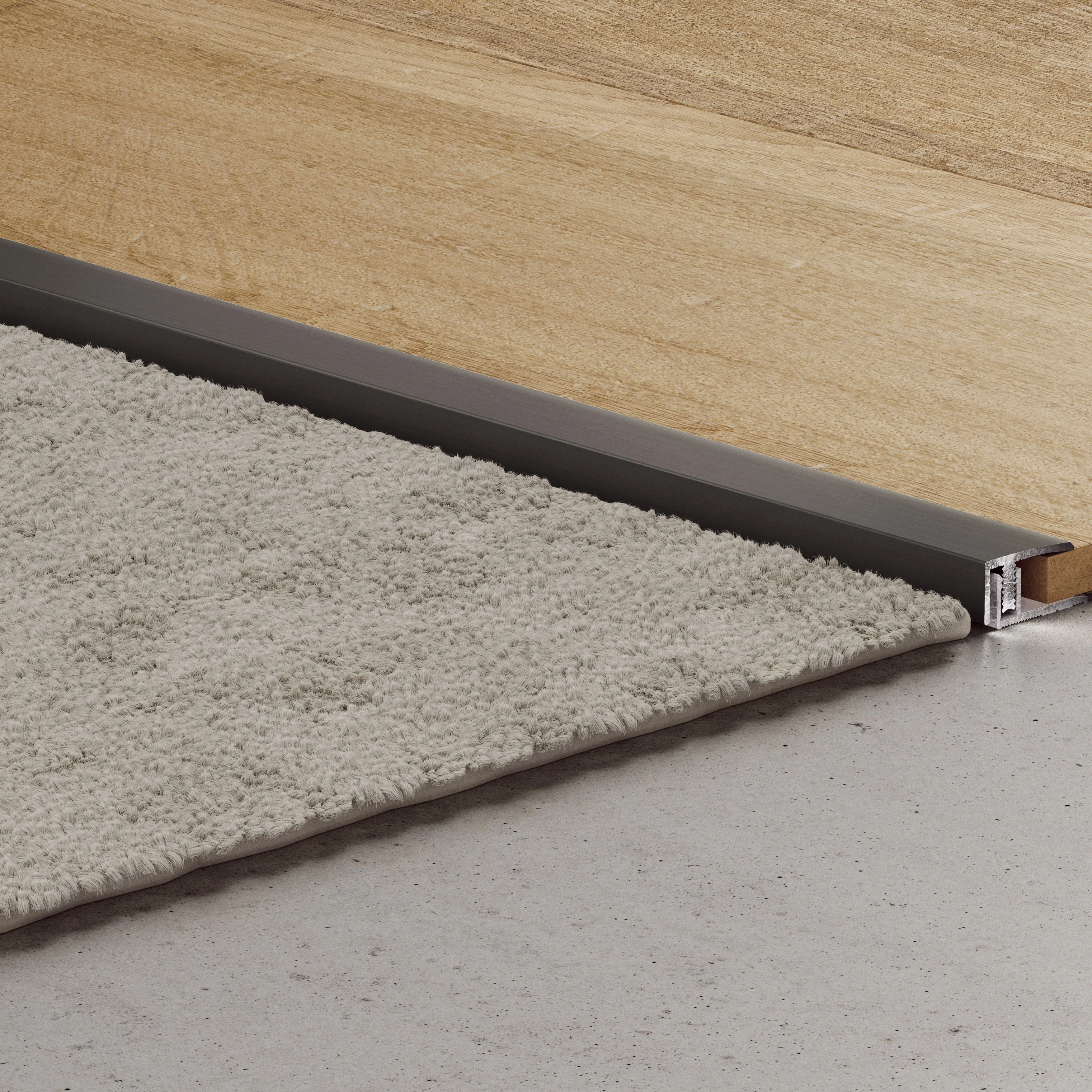 Laminate Floor Aluminium End Profile 2m - Image 3