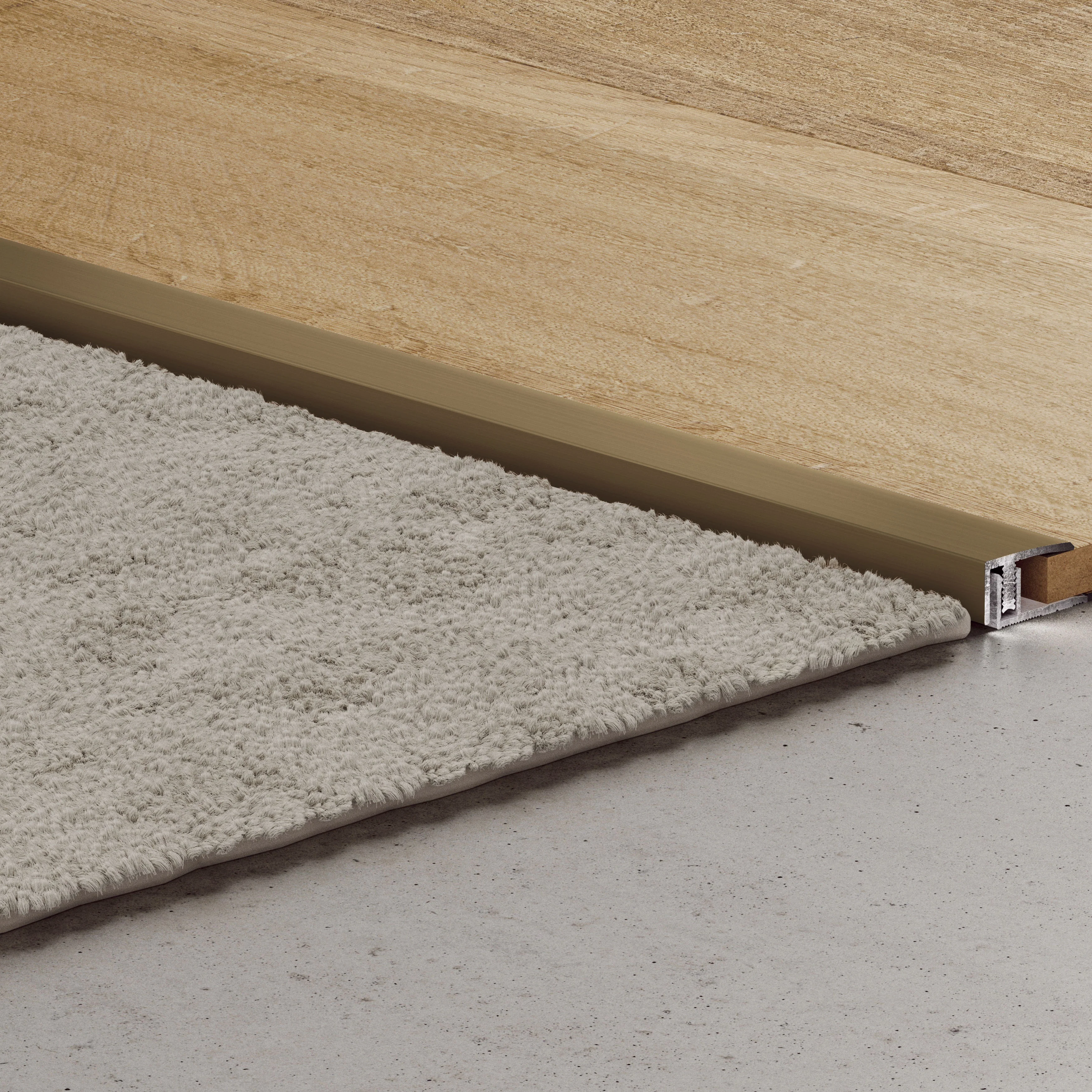 Laminate Floor Aluminium End Profile 2m - Image 4
