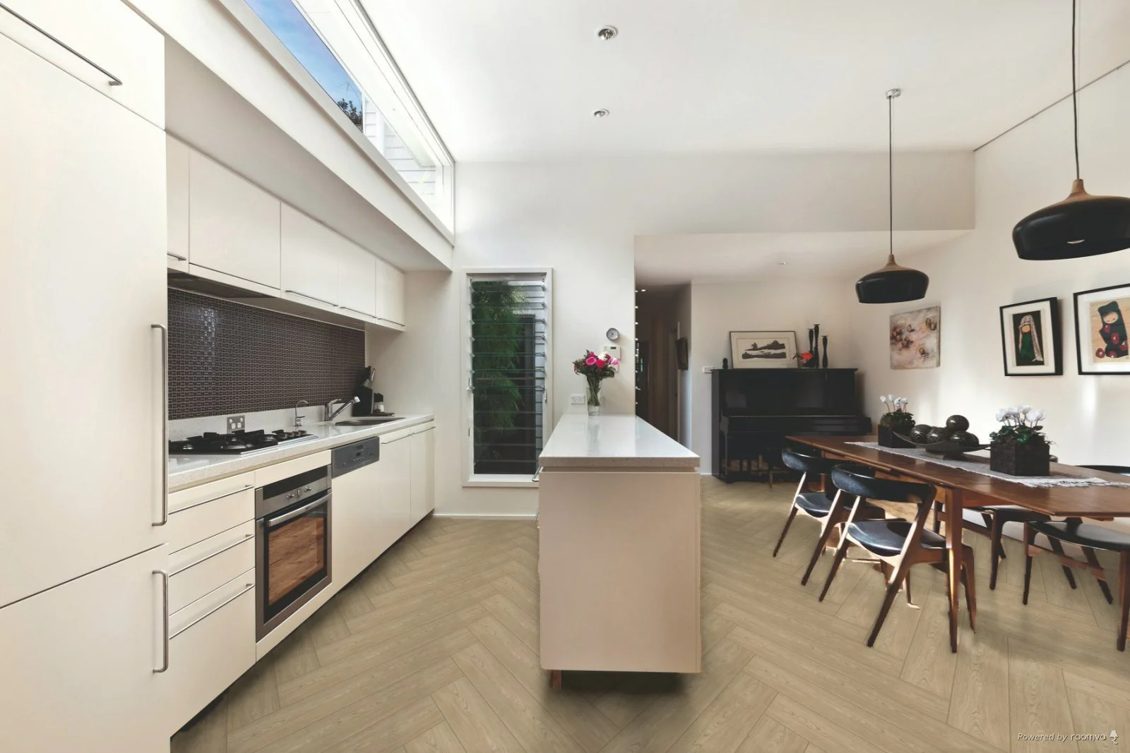 Luvanto | Contemporary Herringbone Design Natural Oak