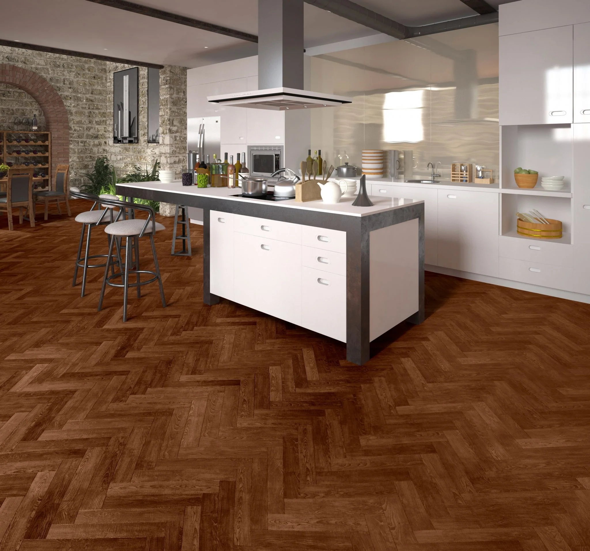 Luvanto | Click Plus Herringbone Priory Oak
