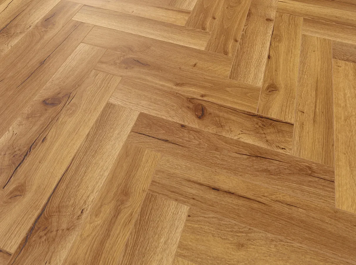 Warm Oak Helsinki 12mm Herringbone Laminate - Image 4