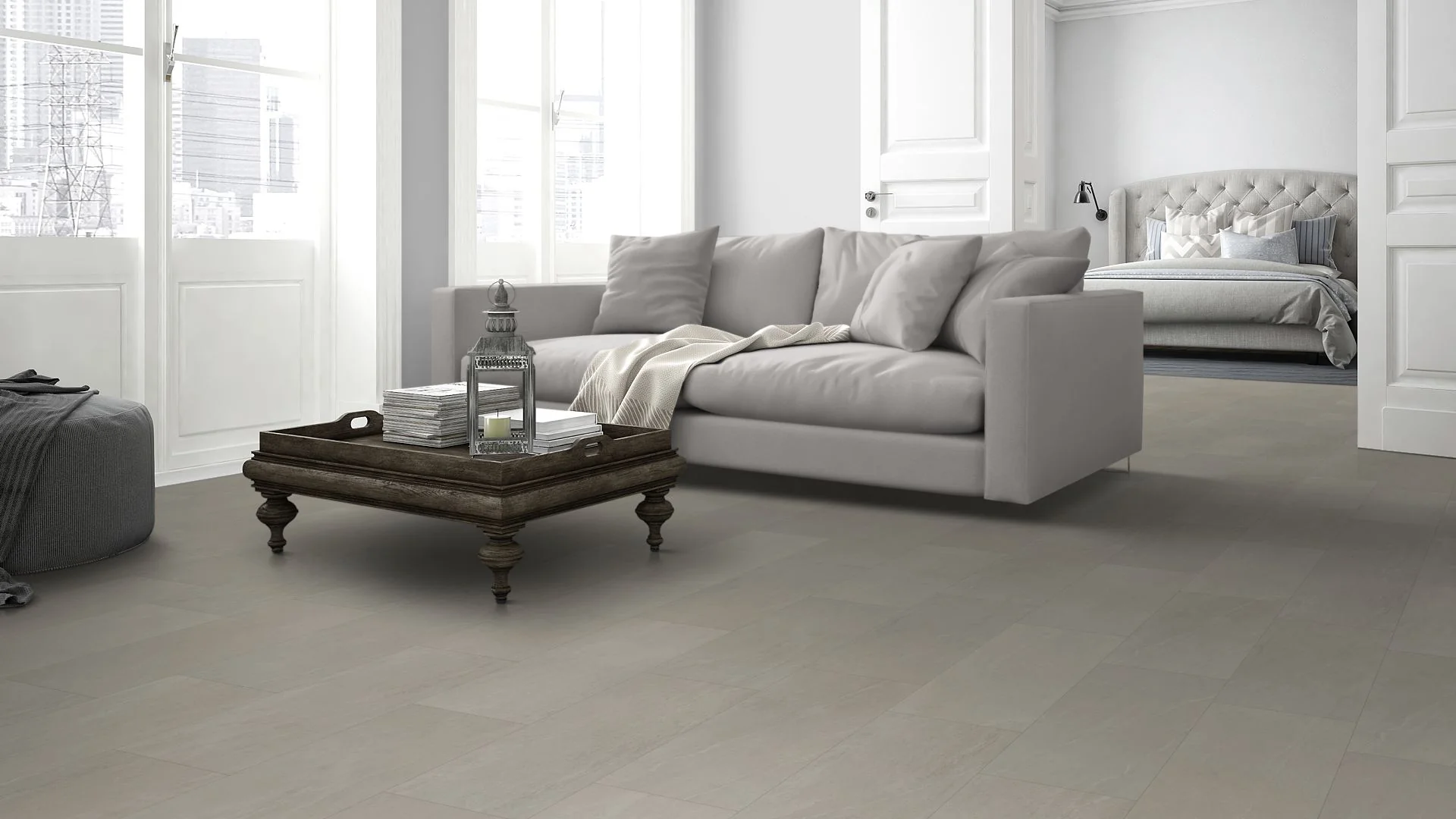Beige Slate Tile SPC Rigid Core Click Vinyl - Image 3