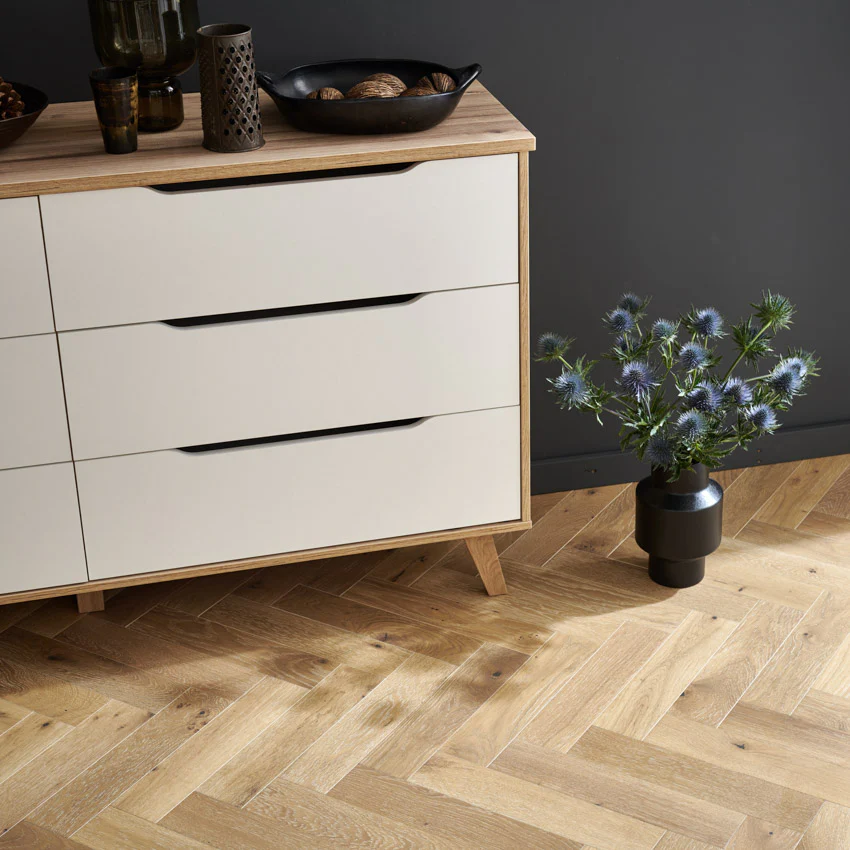 Woodpecker | Goodrich White Smoked Oak Herringbone