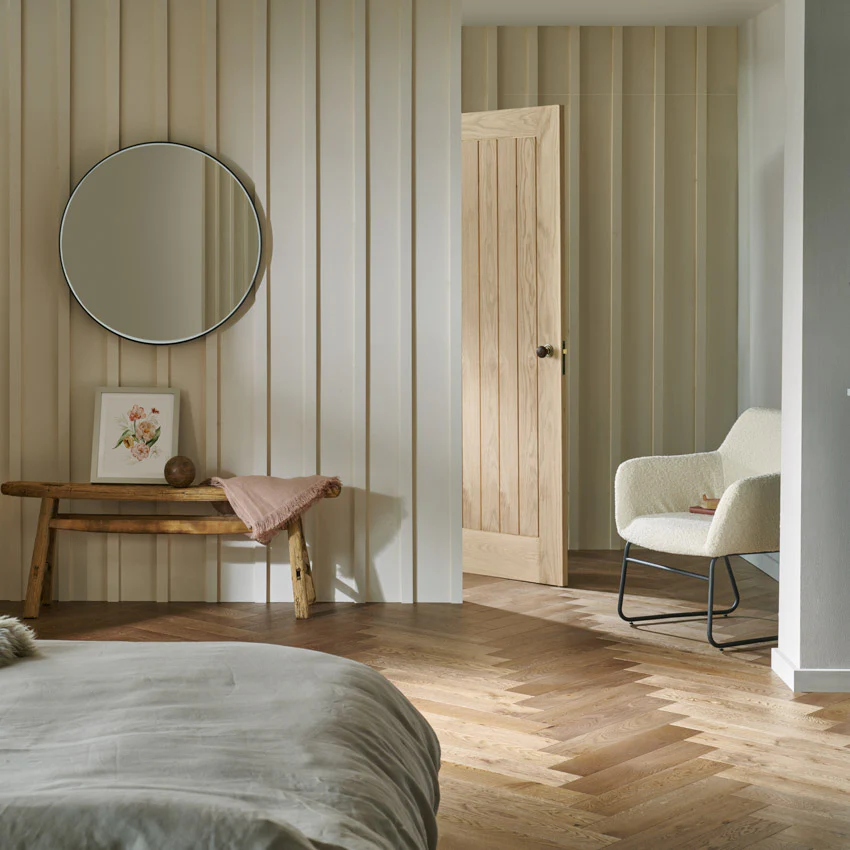 Woodpecker | Highclere Biscotti Oak Large Herringbone - Image 4